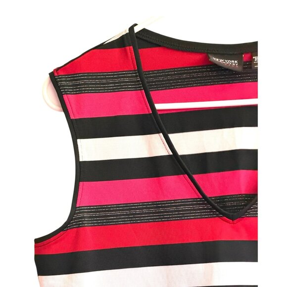 New York & Company Striped Sleeveless Tank Top - Picture 2 of 6